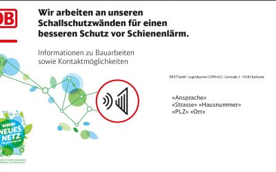 Schallschutzwände an der Bahn