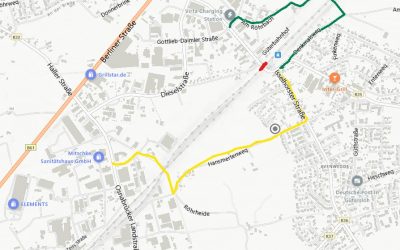 Sperrung Bahnunterführung Avenwedde-Bhf